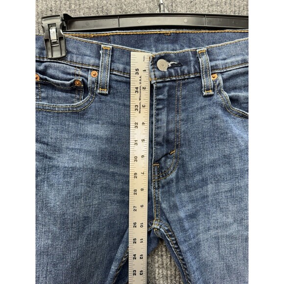 Levis 513 Slim Straight Leg Jeans Men’s 30x32 Blue Denim Stretch Medium Wash - Picture 8 of 11
